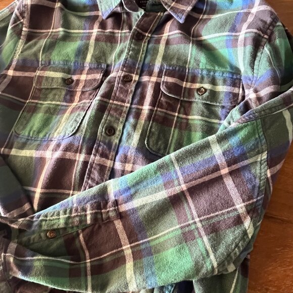 Lucky Brand Saturday Stretch Men's Medium Shirt Plaid Deebo Flannel Multicolor - Picture 8 of 9